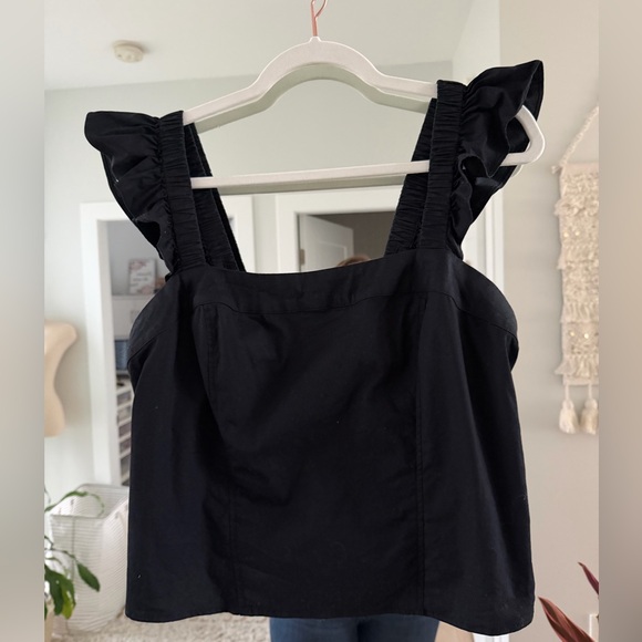 Torrid Black Ruffled Blouse - Picture 2 of 4